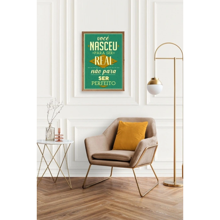 Motto Ahşap Çerçeveli Tablo 17 x 23