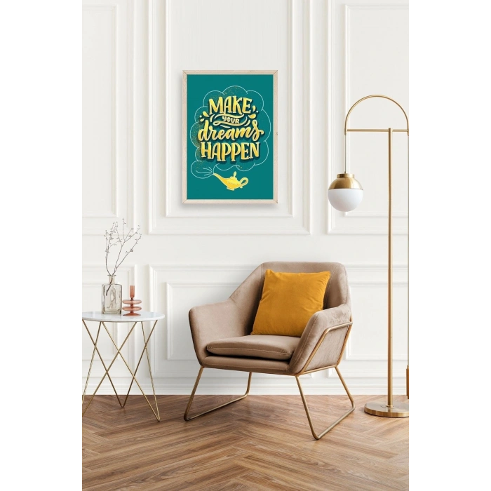 Motto Ahşap Çerçeveli Tablo 17 x 23