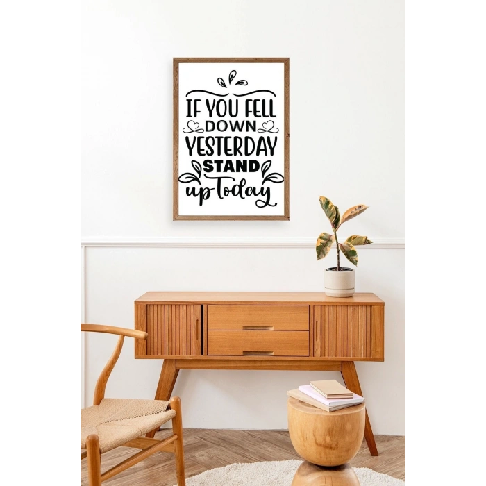 Motto Ahşap Çerçeveli Tablo 17 x 23