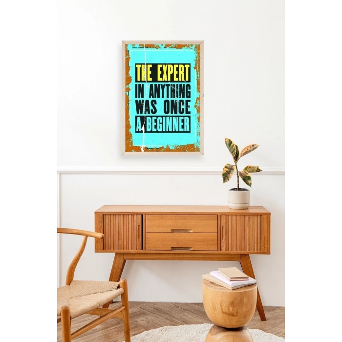 Motto Ahşap Çerçeveli Tablo 17 x 23