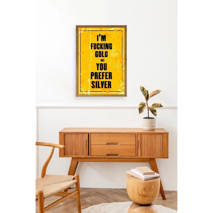 Motto Ahşap Çerçeveli Tablo 17 x 23