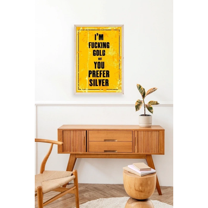 Motto Ahşap Çerçeveli Tablo 17 x 23