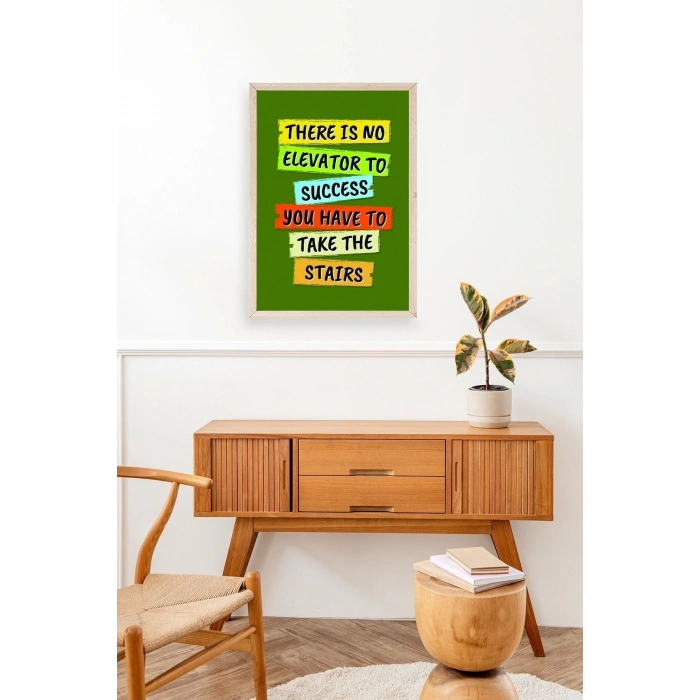Motto Ahşap Çerçeveli Tablo 17 x 23