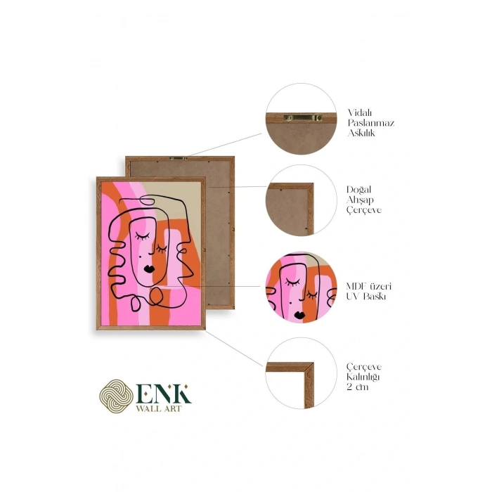 Motto Ahşap Çerçeveli Tablo 17 x 23