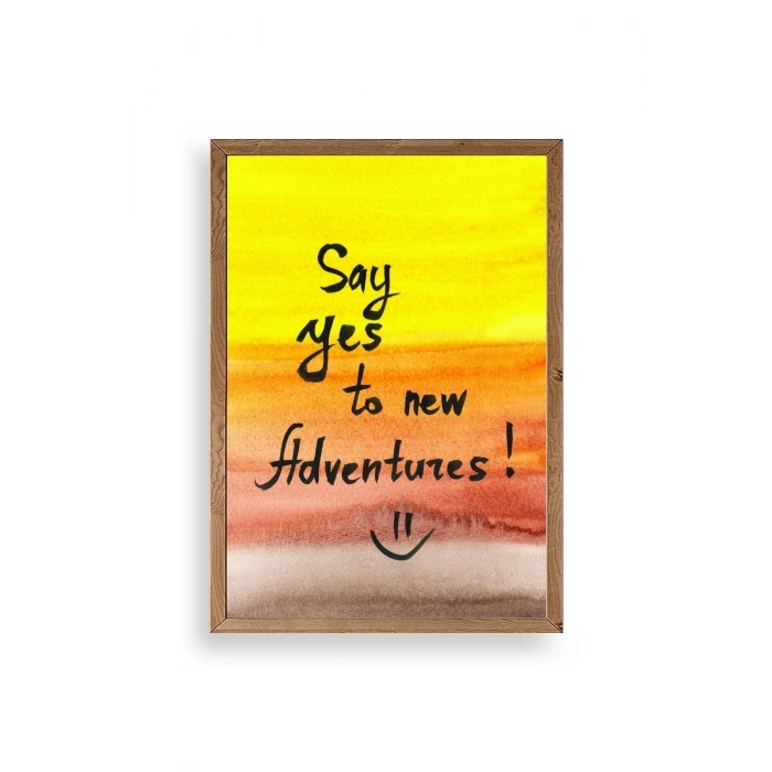 Motto Ahşap Çerçeveli Tablo 23 x 30