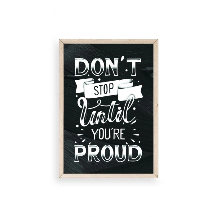 Motto Ahşap Çerçeveli Tablo 23 x 30