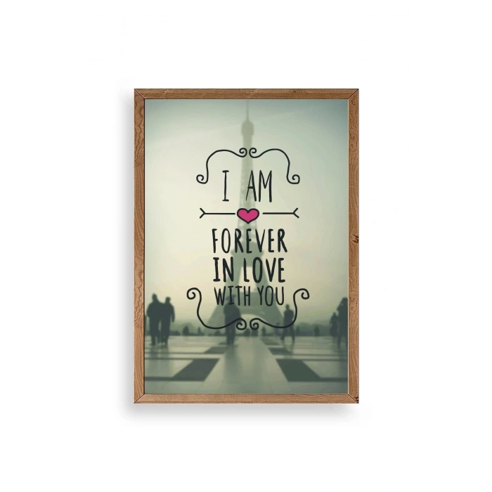 Motto Ahşap Çerçeveli Tablo 23 x 30