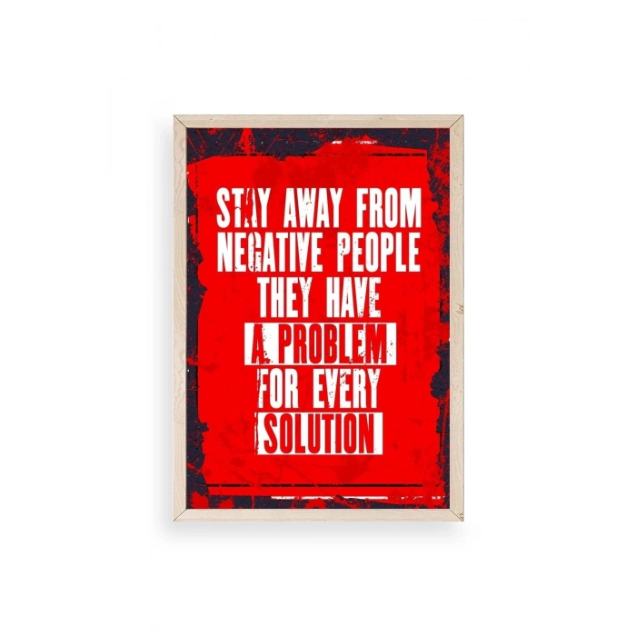 Motto Ahşap Çerçeveli Tablo 23 x 30