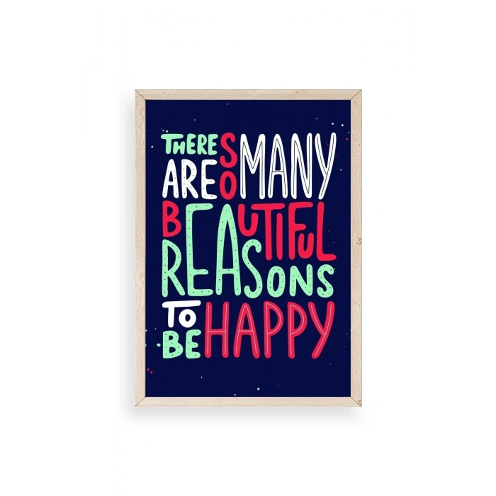 Motto Ahşap Çerçeveli Tablo 23 x 30