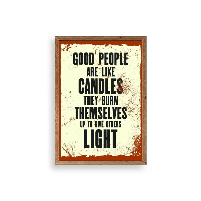 Motto Ahşap Çerçeveli Tablo 23 x 30