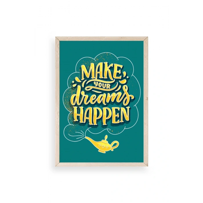 Motto Ahşap Çerçeveli Tablo 23 x 30