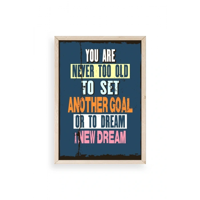 Motto Ahşap Çerçeveli Tablo 23 x 30