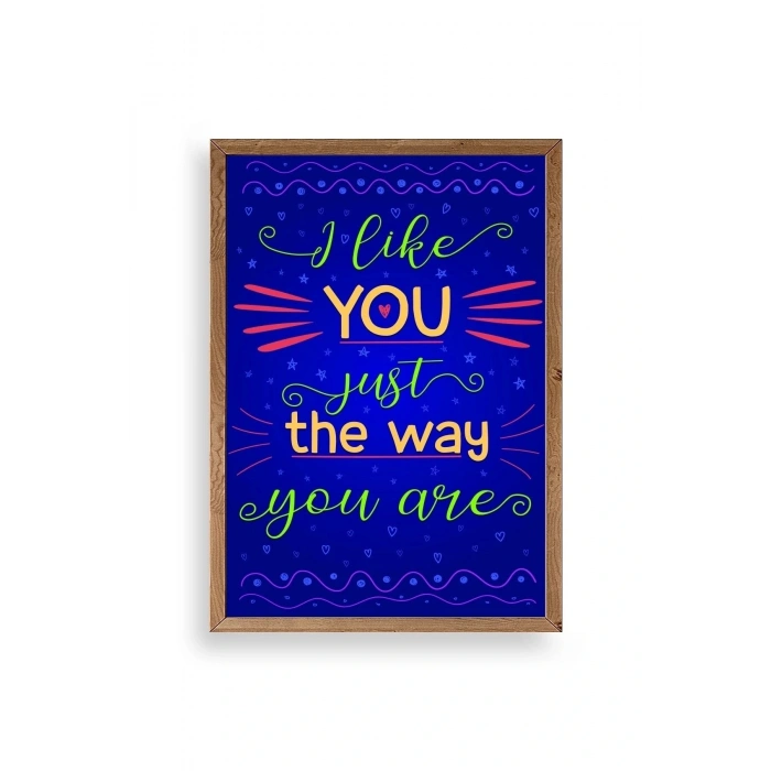 Motto Ahşap Çerçeveli Tablo 23 x 30