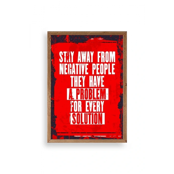 Motto Ahşap Çerçeveli Tablo 23 x 30