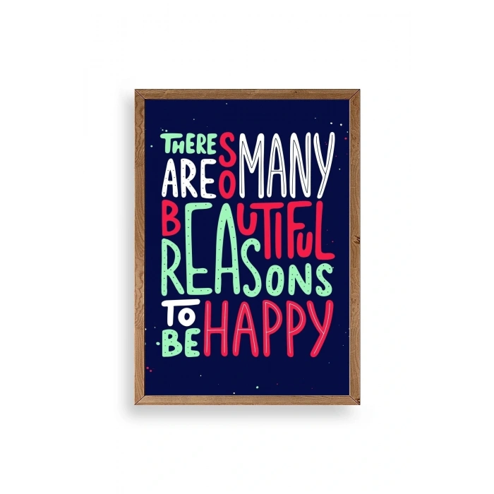 Motto Ahşap Çerçeveli Tablo 23 x 30