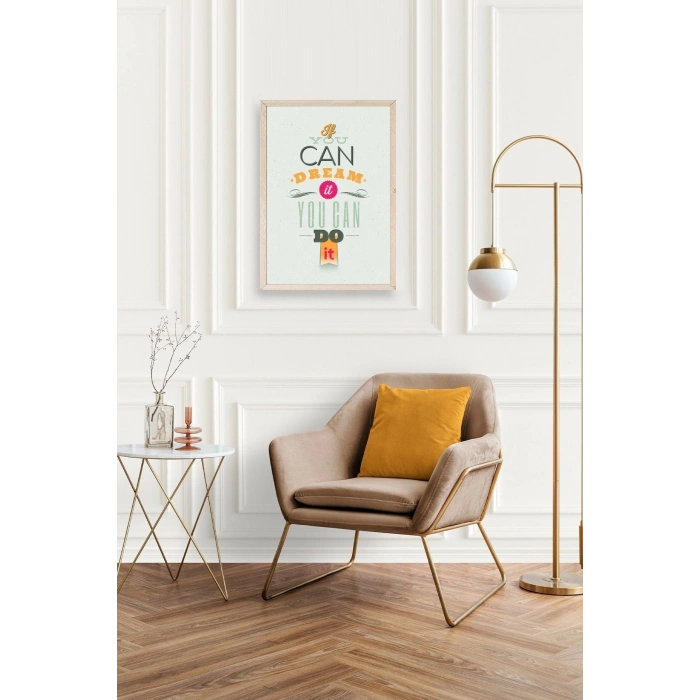 Motto Ahşap Çerçeveli Tablo 23 x 30