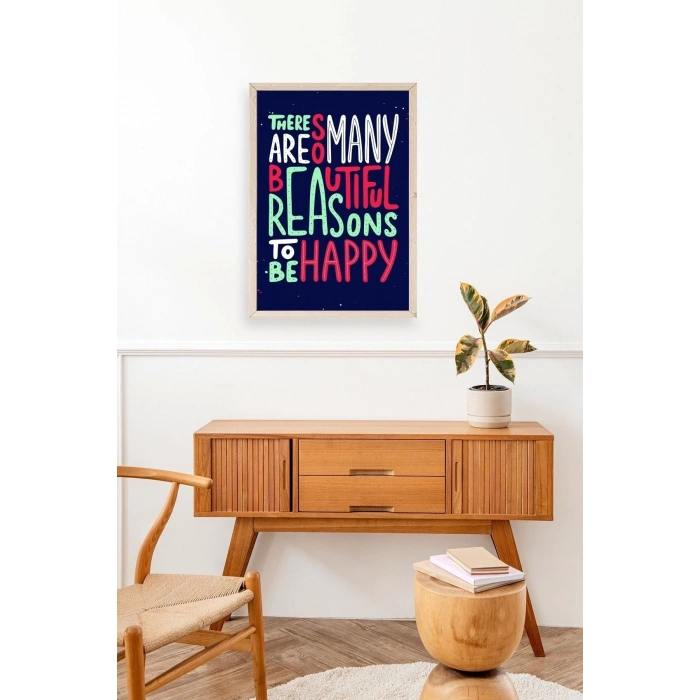 Motto Ahşap Çerçeveli Tablo 23 x 30