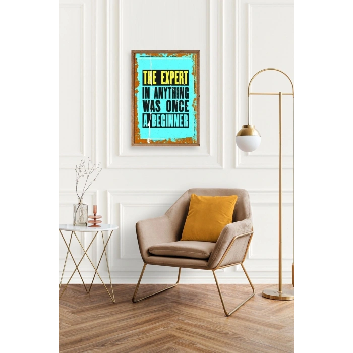 Motto Ahşap Çerçeveli Tablo 23 x 30