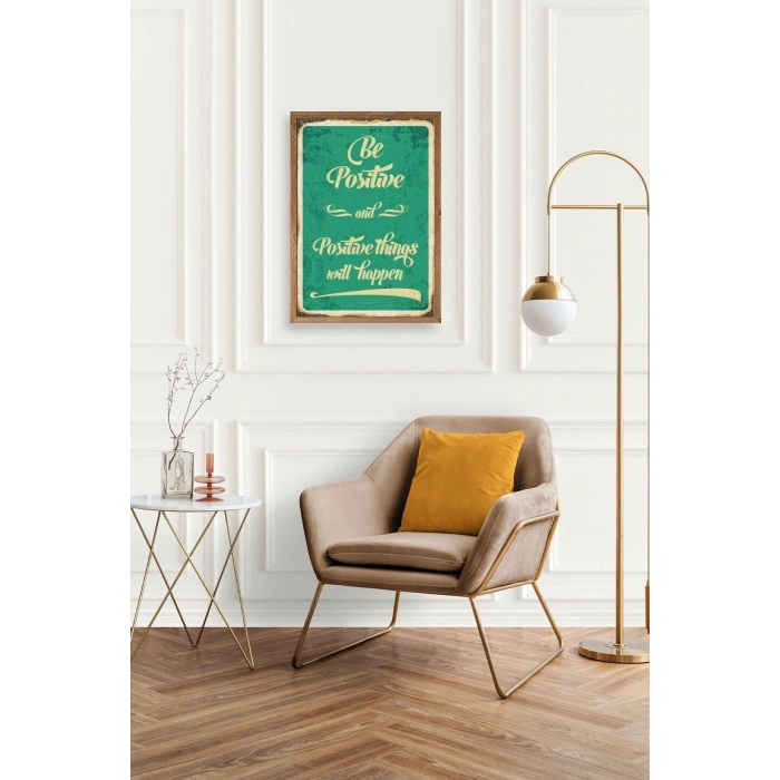Motto Ahşap Çerçeveli Tablo 23 x 30