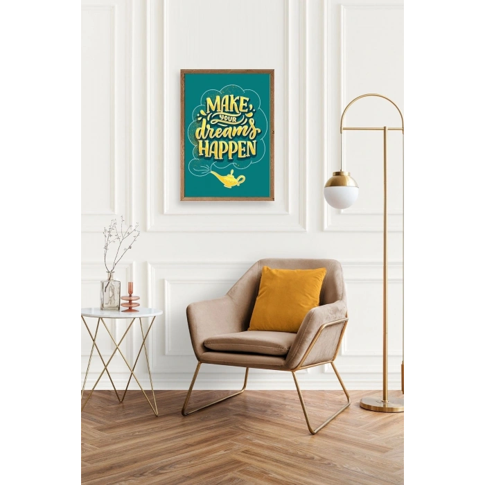 Motto Ahşap Çerçeveli Tablo 23 x 30