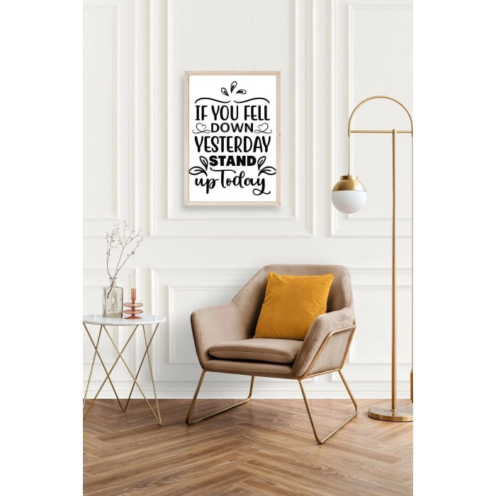 Motto Ahşap Çerçeveli Tablo 23 x 30