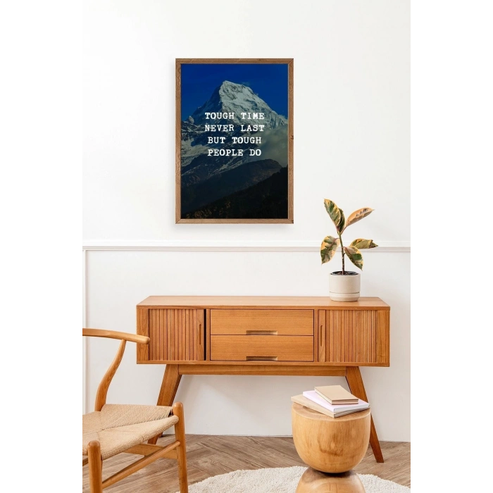 Motto Ahşap Çerçeveli Tablo 23 x 30