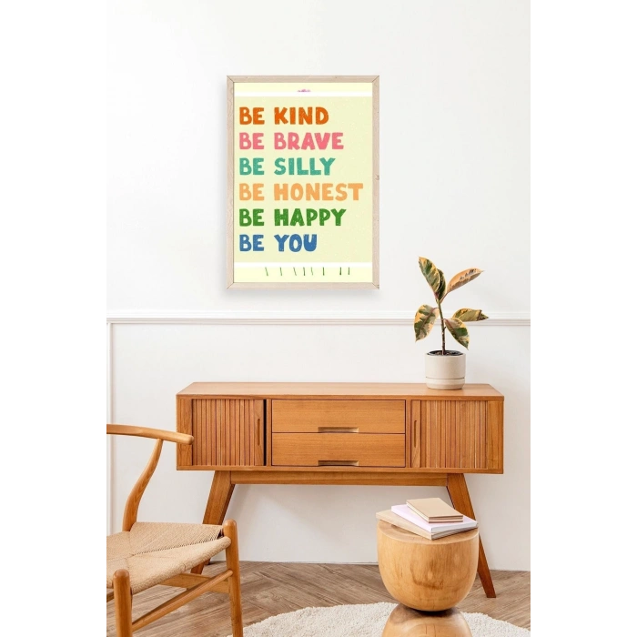 Motto Ahşap Çerçeveli Tablo 23 x 30