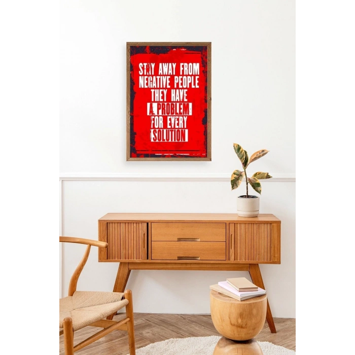 Motto Ahşap Çerçeveli Tablo 23 x 30