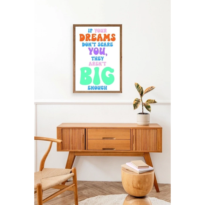 Motto Ahşap Çerçeveli Tablo 23 x 30
