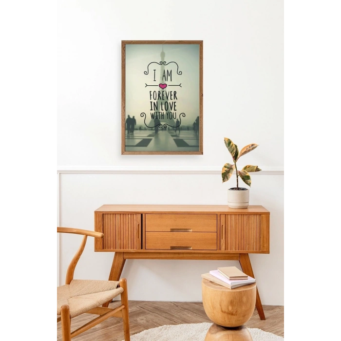 Motto Ahşap Çerçeveli Tablo 23 x 30