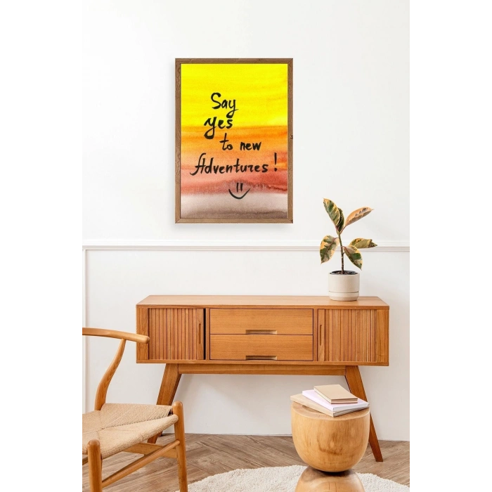 Motto Ahşap Çerçeveli Tablo 23 x 30