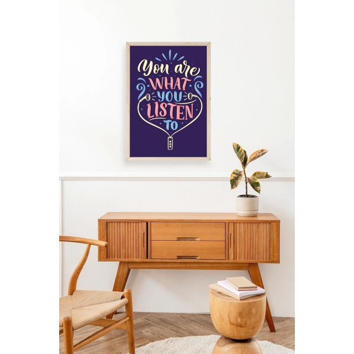Motto Ahşap Çerçeveli Tablo 23 x 30