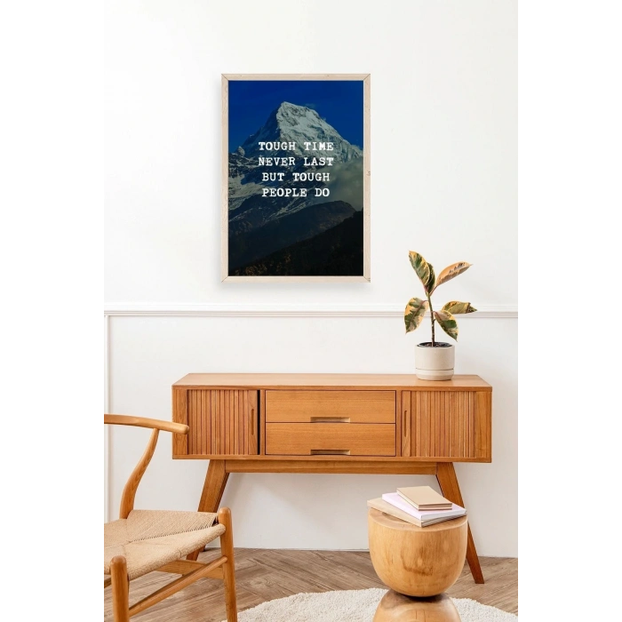 Motto Ahşap Çerçeveli Tablo 23 x 30