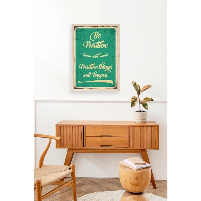 Motto Ahşap Çerçeveli Tablo 23 x 30