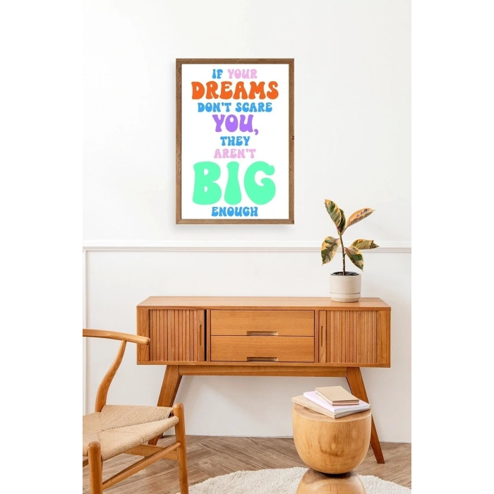 Motto Ahşap Çerçeveli Tablo 23 x 30