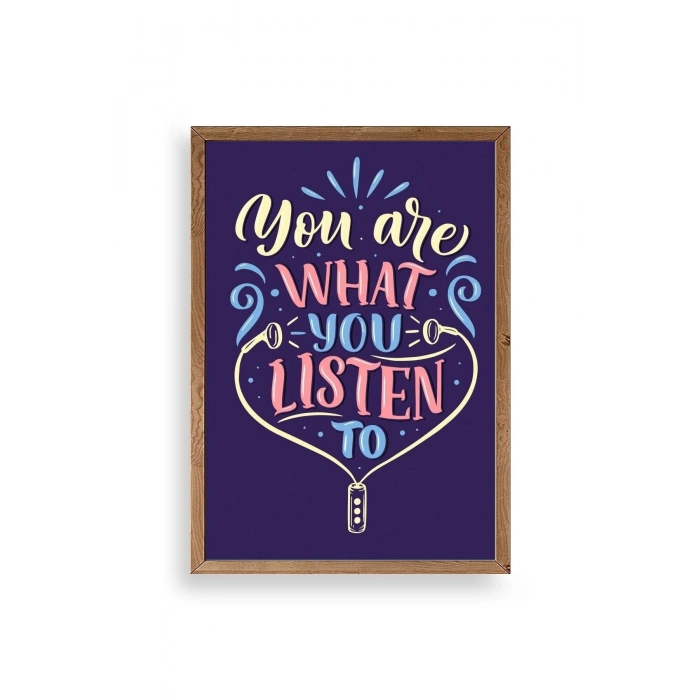 Motto Ahşap Çerçeveli Tablo 30 x 42