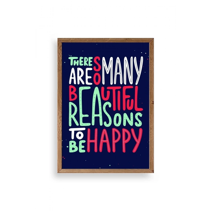 Motto Ahşap Çerçeveli Tablo 30 x 42