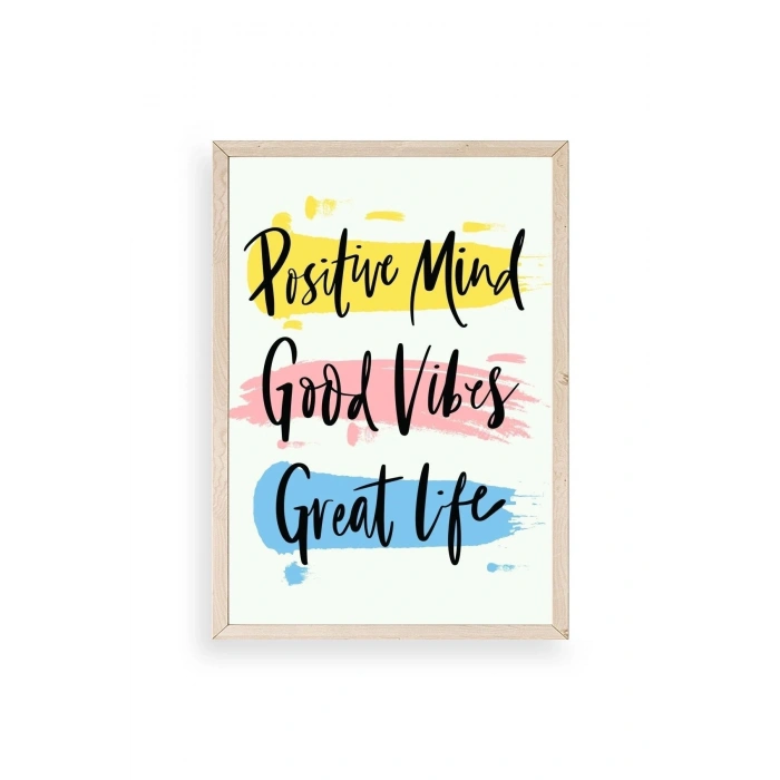 Motto Ahşap Çerçeveli Tablo 30 x 42