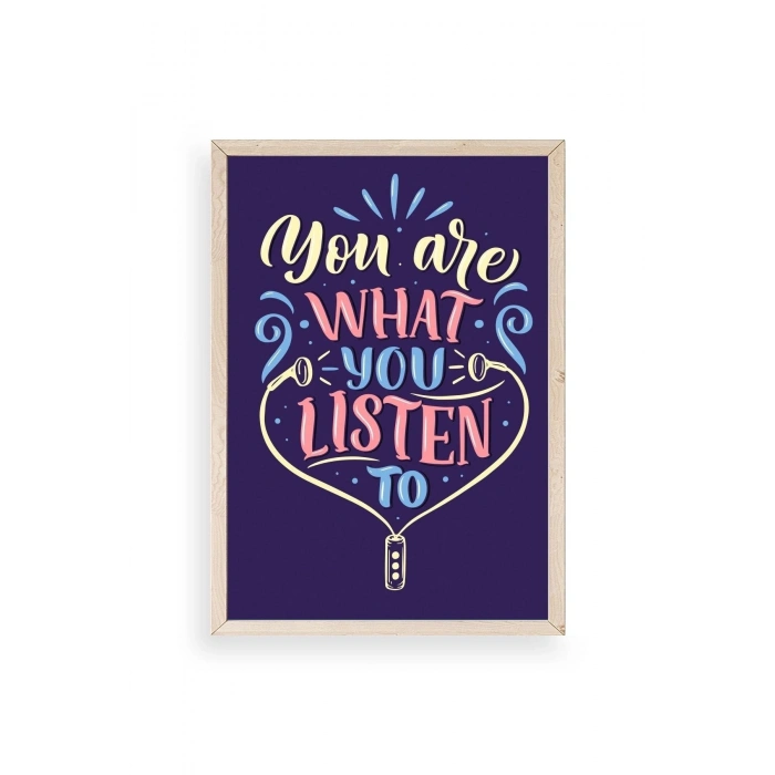 Motto Ahşap Çerçeveli Tablo 30 x 42