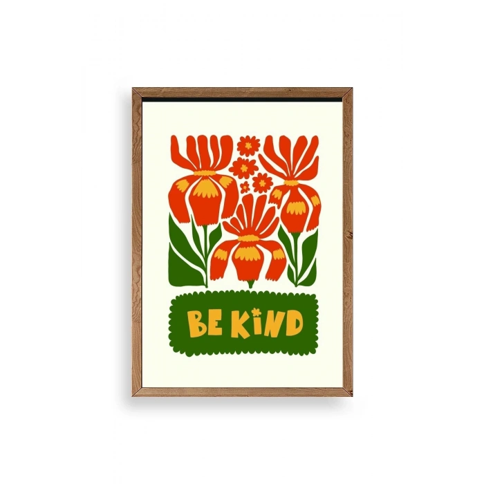 Motto Ahşap Çerçeveli Tablo 30 x 42