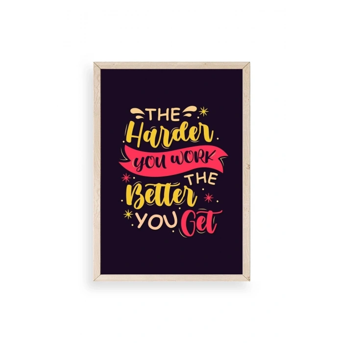 Motto Ahşap Çerçeveli Tablo 30 x 42