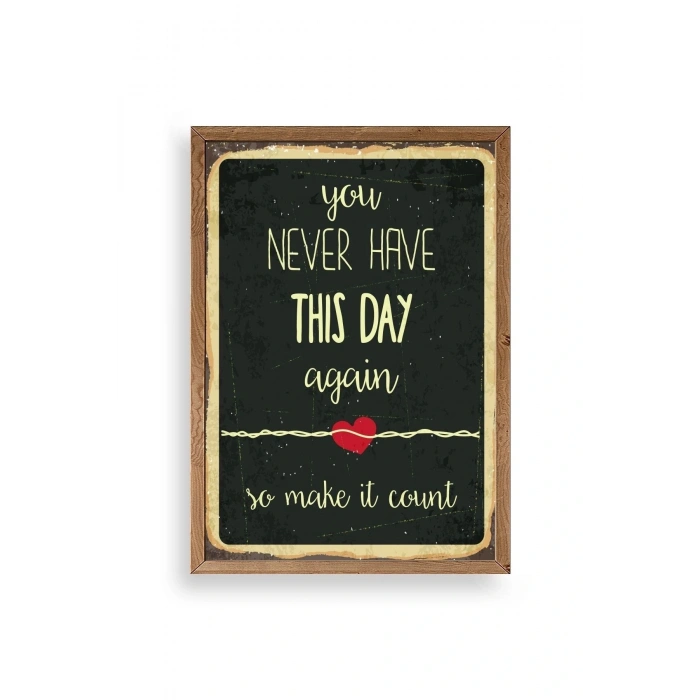 Motto Ahşap Çerçeveli Tablo 30 x 42