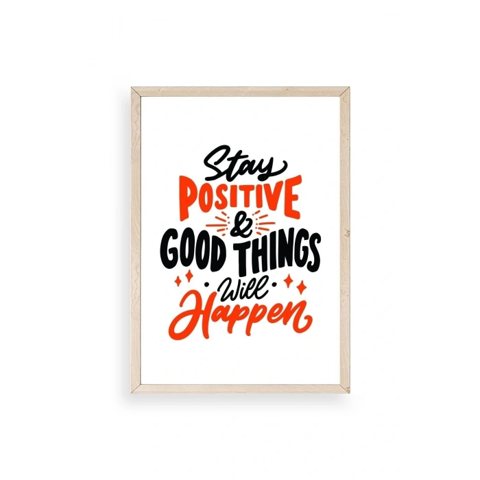 Motto Ahşap Çerçeveli Tablo 30 x 42