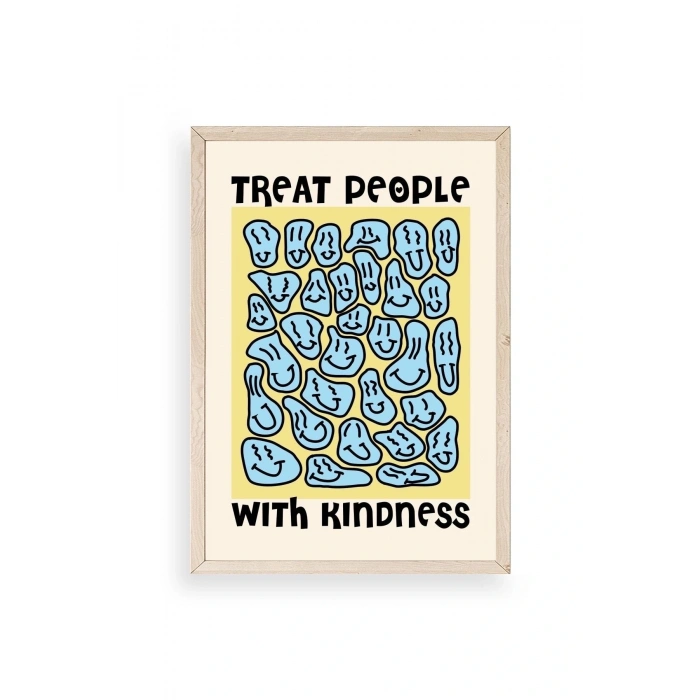 Motto Ahşap Çerçeveli Tablo 30 x 42