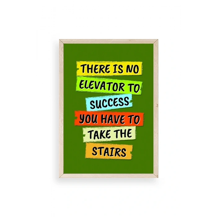 Motto Ahşap Çerçeveli Tablo 30 x 42