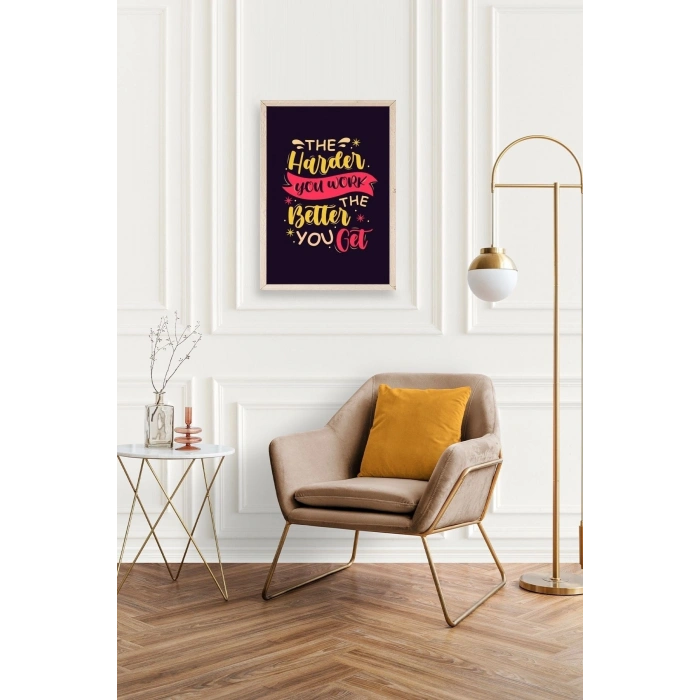 Motto Ahşap Çerçeveli Tablo 30 x 42
