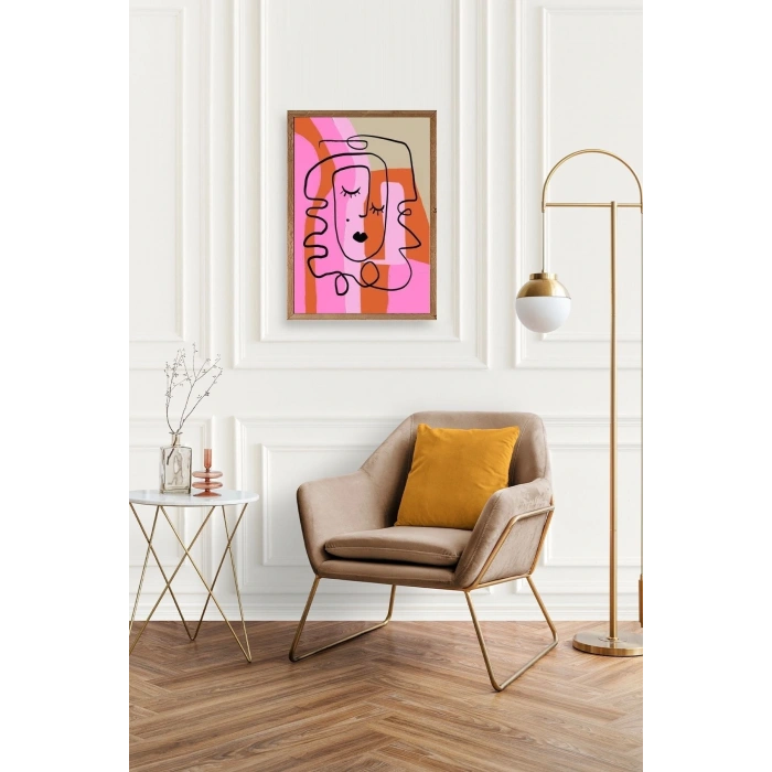 Motto Ahşap Çerçeveli Tablo 30 x 42