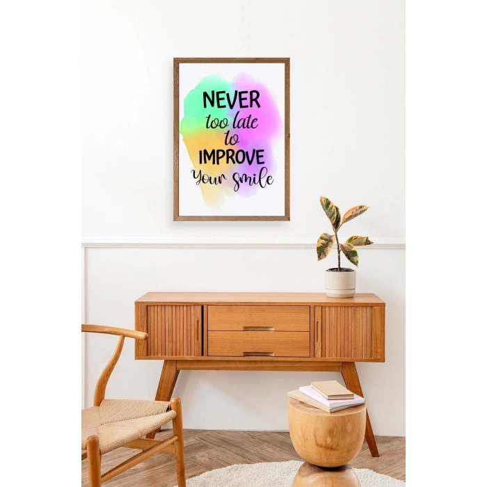 Motto Ahşap Çerçeveli Tablo 30 x 42