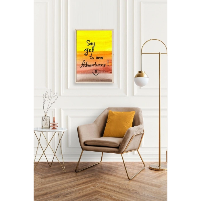 Motto Ahşap Çerçeveli Tablo 30 x 42