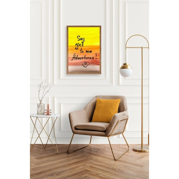 Motto Ahşap Çerçeveli Tablo 30 x 42